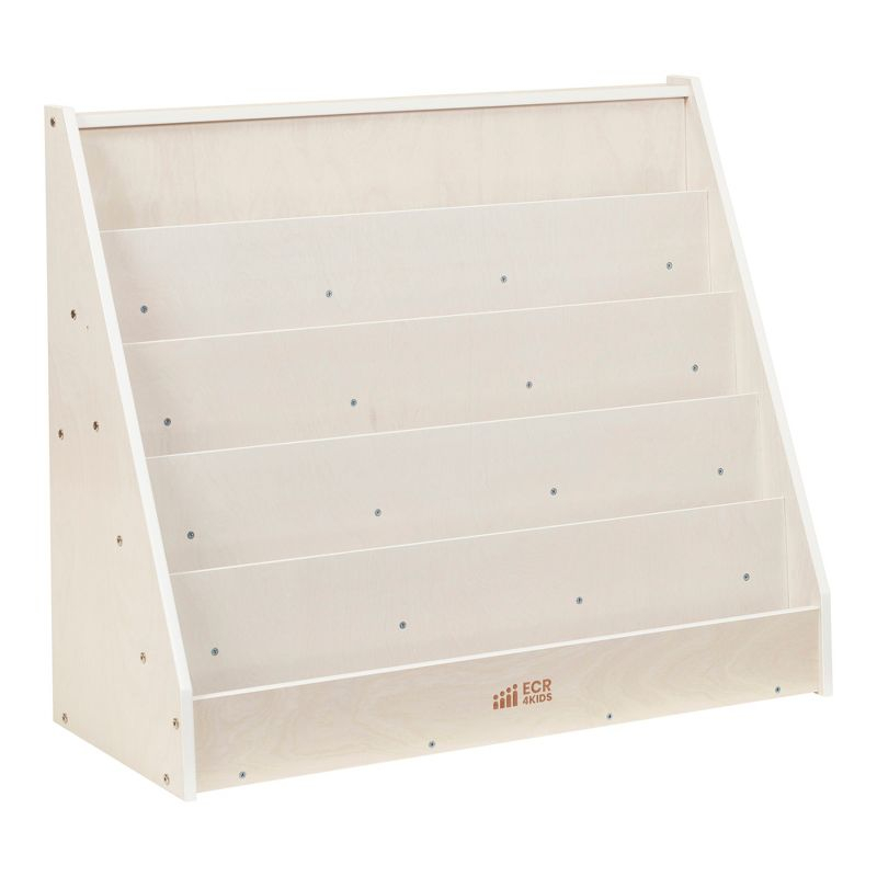 ECR4Kids Single-Sided Book Display, White Wash