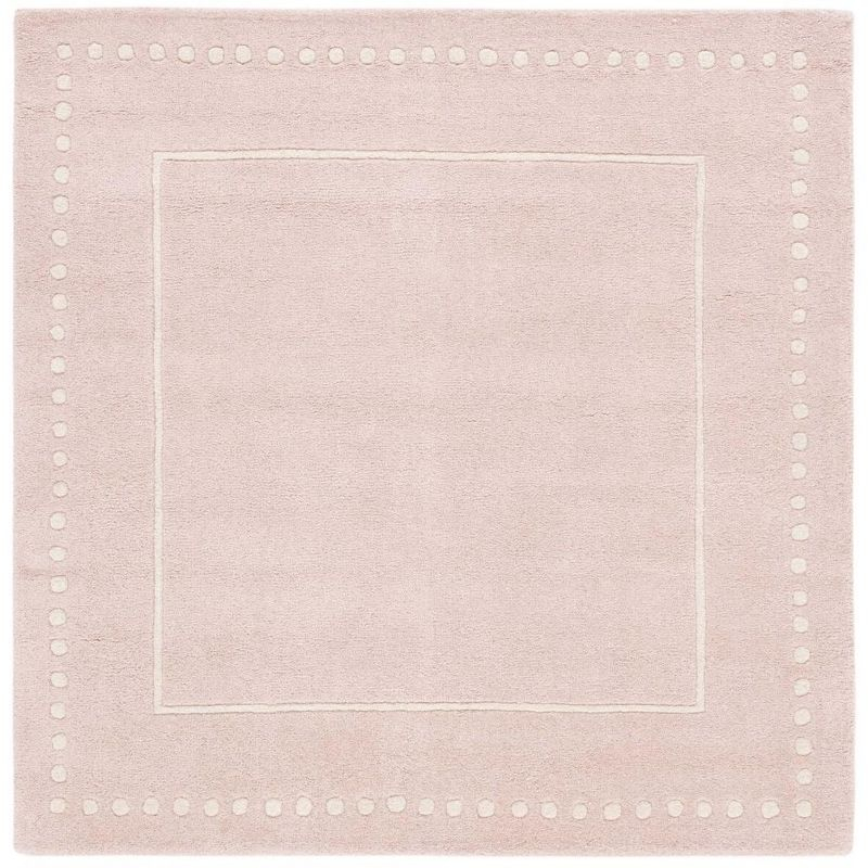 Bella BEL151 Hand Tufted Area Rug - Light Pink/Ivory - 5'x5' - Safavieh.