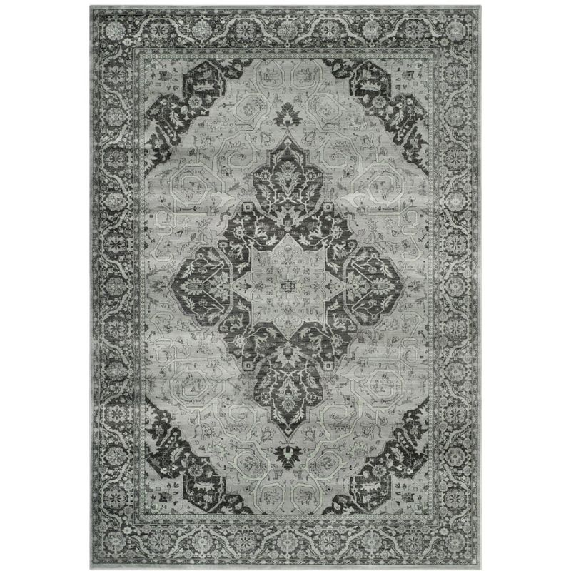Vintage VTG159 Power Loomed Indoor Skid-Resistant Area Rug - Light Blue/Multi - 5'3"x7'6" - Safavieh