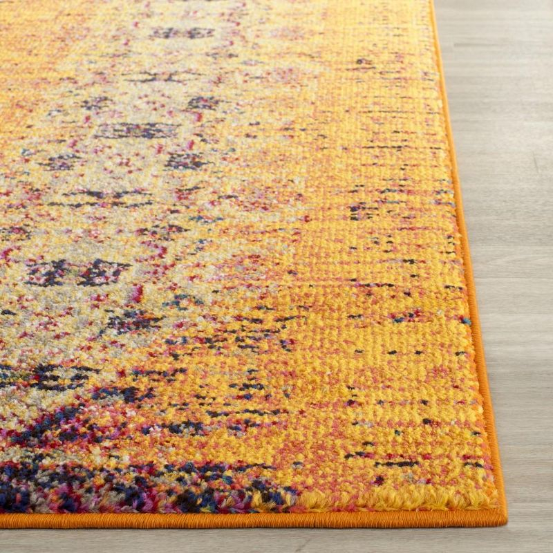 Monaco MNC209 Power Loomed Indoor Runner Rug - Orange/Multi - 2'2"x6' - Safavieh.