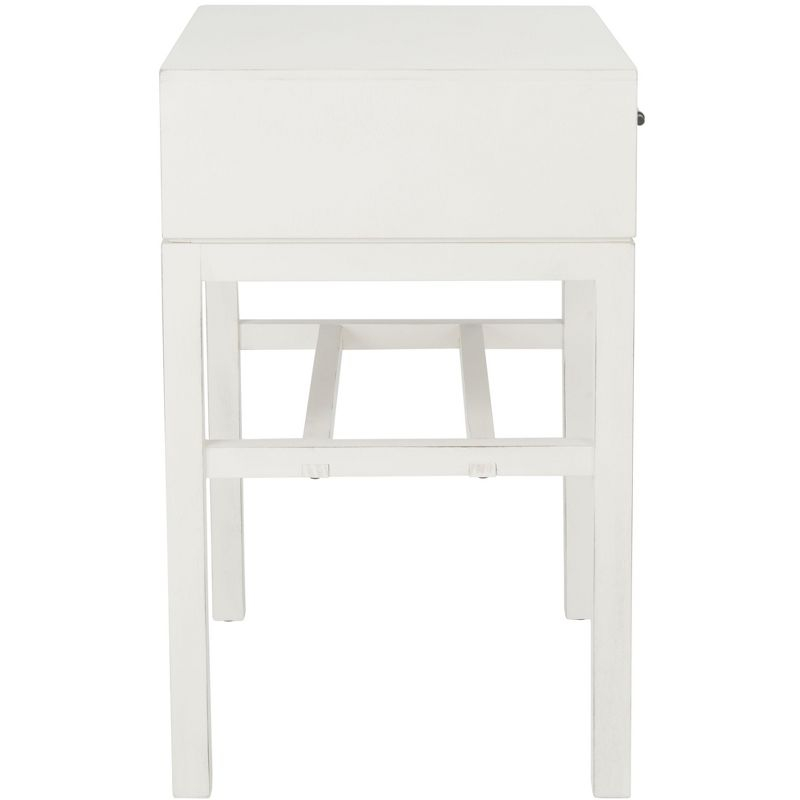 Ajana 1 Drawer Accent Table - Distressed White - Safavieh.