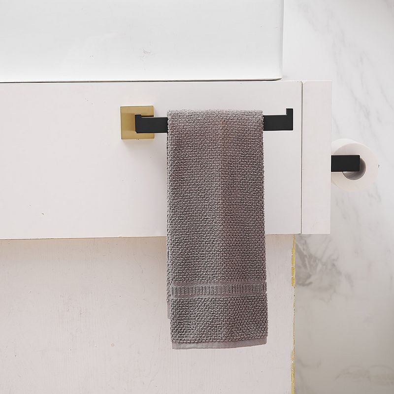 BWE 5-Piece Bath Hardware Set with Double Hooks Towel Ring Toilet Paper Holder and 24 in. Towel Bar