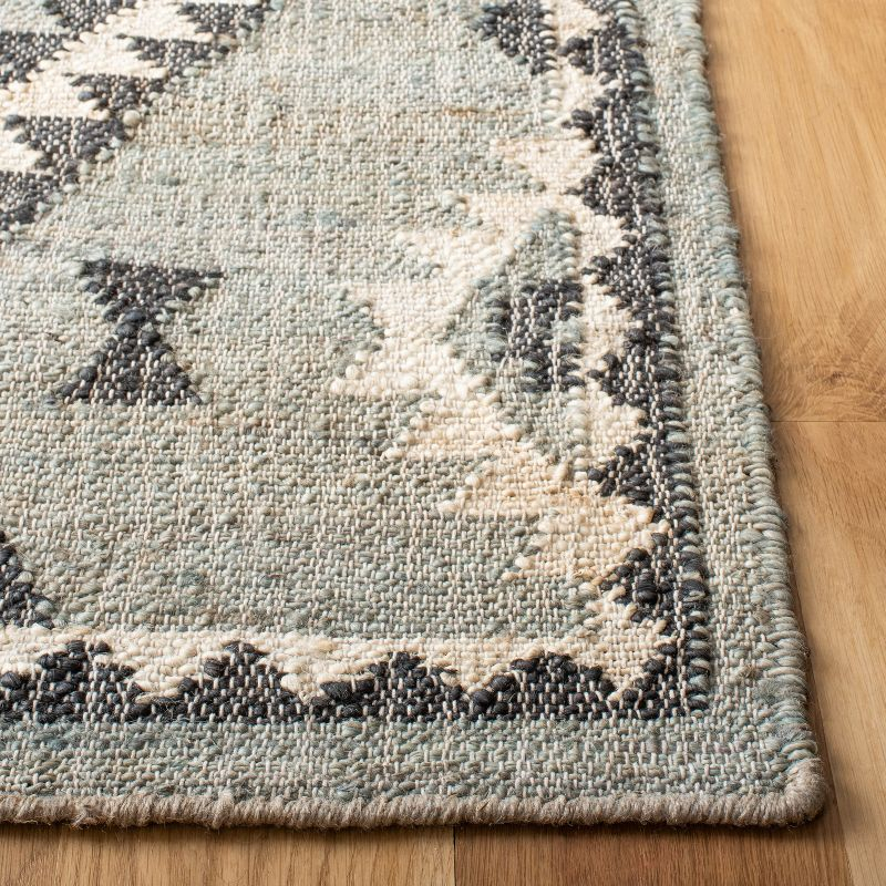 Kilim KLM761 Hand Woven Area Rug - Blue/Black - 8'x10' - Safavieh.