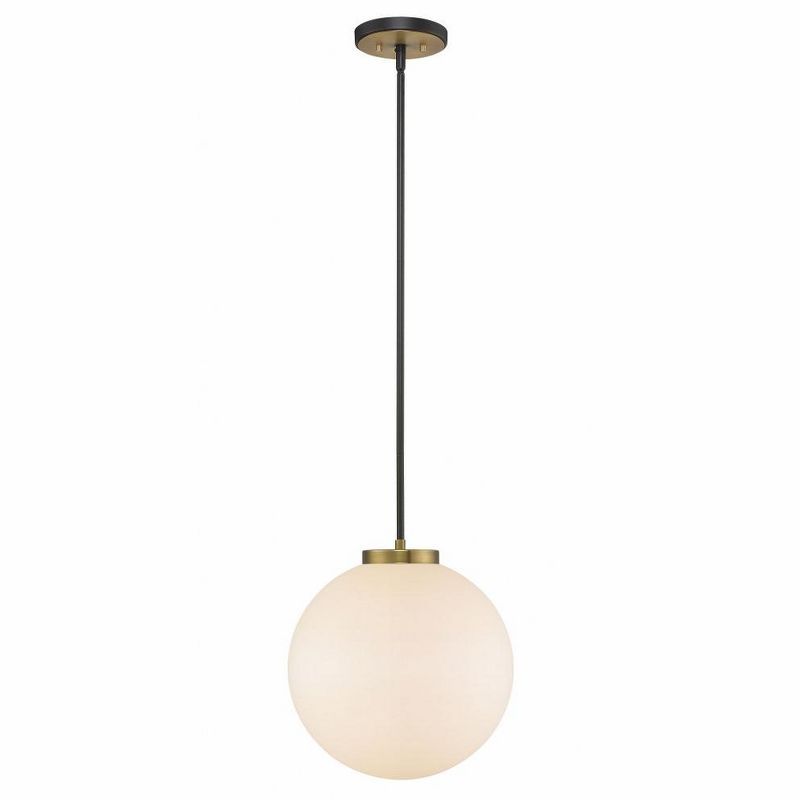 Z-Lite Parsons 1 - Light Pendant in  Matte Black/Olde Brass