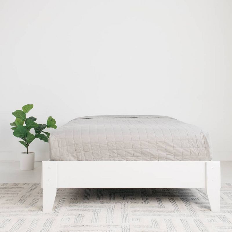 Full Piperton Platform Bed White - Signature Design by Ashley: Modern Style, No Box Spring Needed