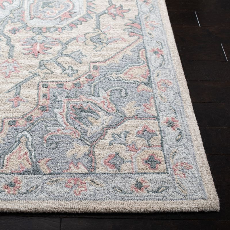 Heritage HG922 Hand Tufted Area Rug - Beige/Blue - 3'x5' - Safavieh.