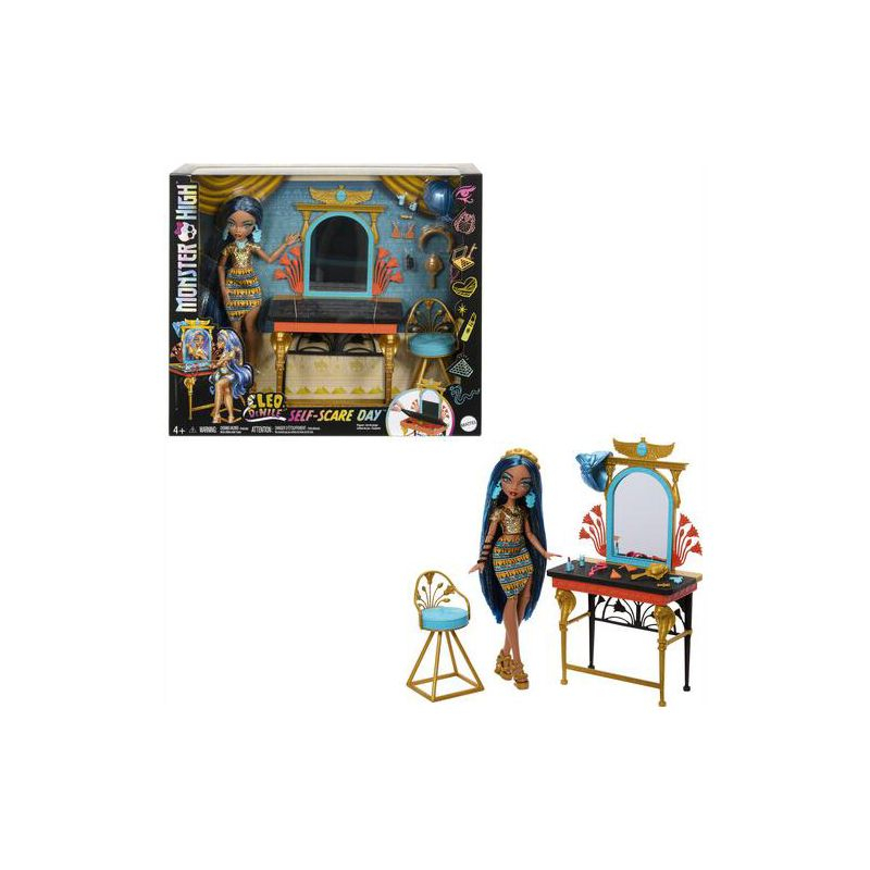 Mattel - Mattel - Monster High Cleo De Nile Self-Scare Day Doll and Playset