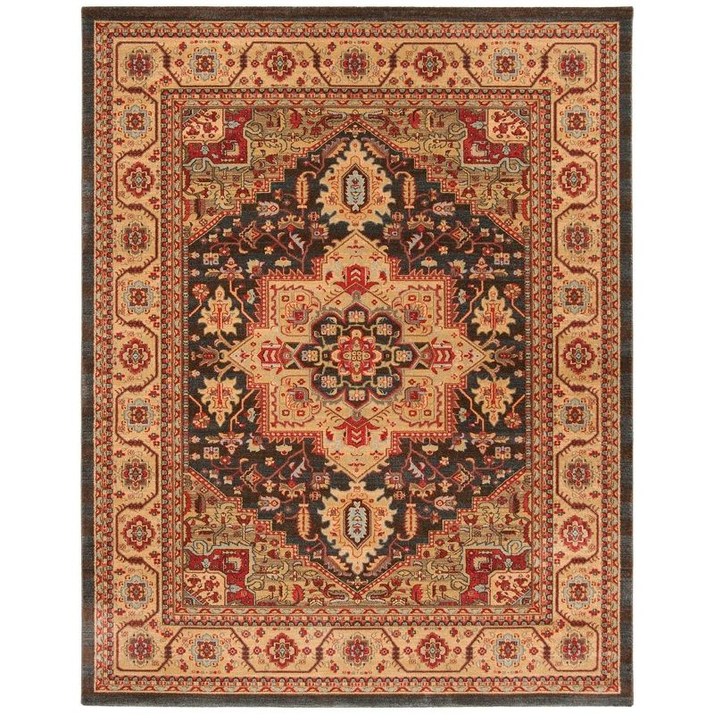 Mahal MAH656 Power Loomed Indoor Area Rug - Navy/Natural - 8'x11' - Safavieh.