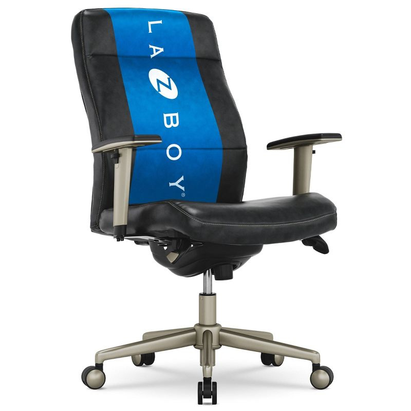 LZB Modern Baylor Executive Office Chair Black - La-Z-Boy: Ergonomic, Adjustable Arms, Cushioned