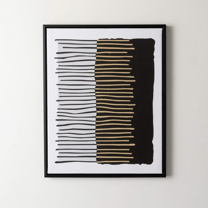 Sullivans Striations Abstract Wall Decor 19.75"H; Black