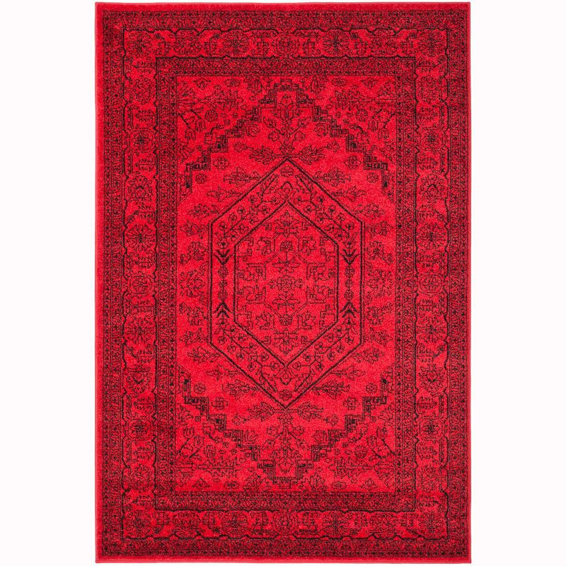 Adirondack ADR108 Machine Made Indoor Accent Rug - Red/Black - 3'x5' - Safavieh