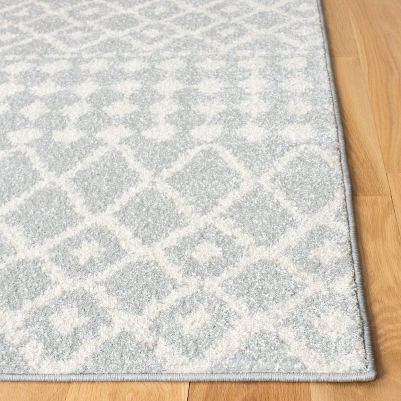Mercer MRE414 Power Loomed Area Rug - Light Grey/Cream - 4'x6' - Safavieh.