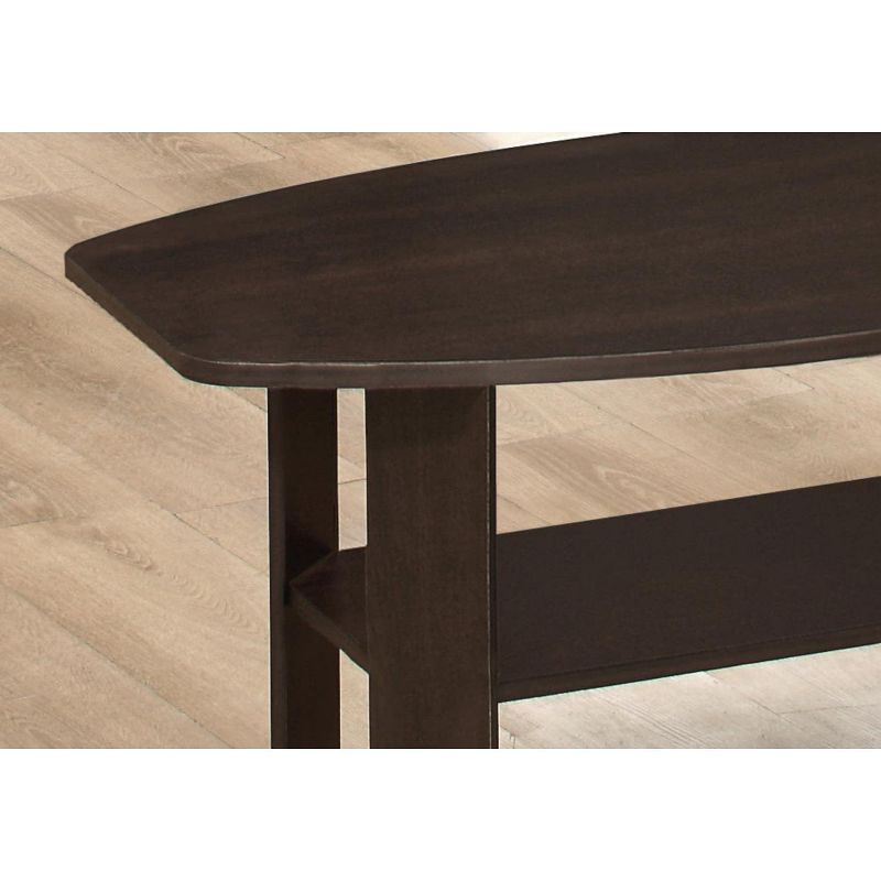 Monarch Specialties Table Set 3Pcs Set Coffee End Side Accent Living Room Laminate Brown Transitional