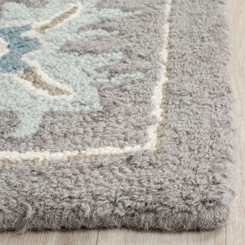 Blossom BLM218 Hand Tufted Area Rug - Grey - 8'x10' - Safavieh.