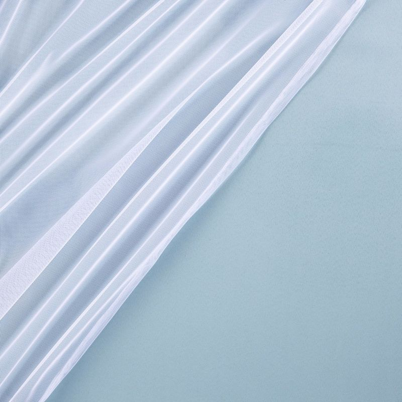 Set of 2 (84"x52") Caterina Layered Solid Blackout with Sheer Top Curtain Panels Aqua - Exclusive Home: Room Darkening, Thermal Insulated