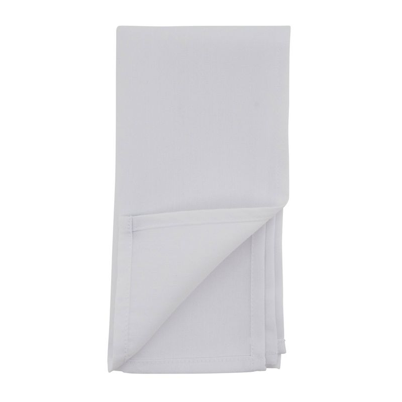 Everyday Design Napkins White (Set of 12): Saro Lifestyle Cloth Napkins, Solid Pattern, 20"x20", Machine Washable