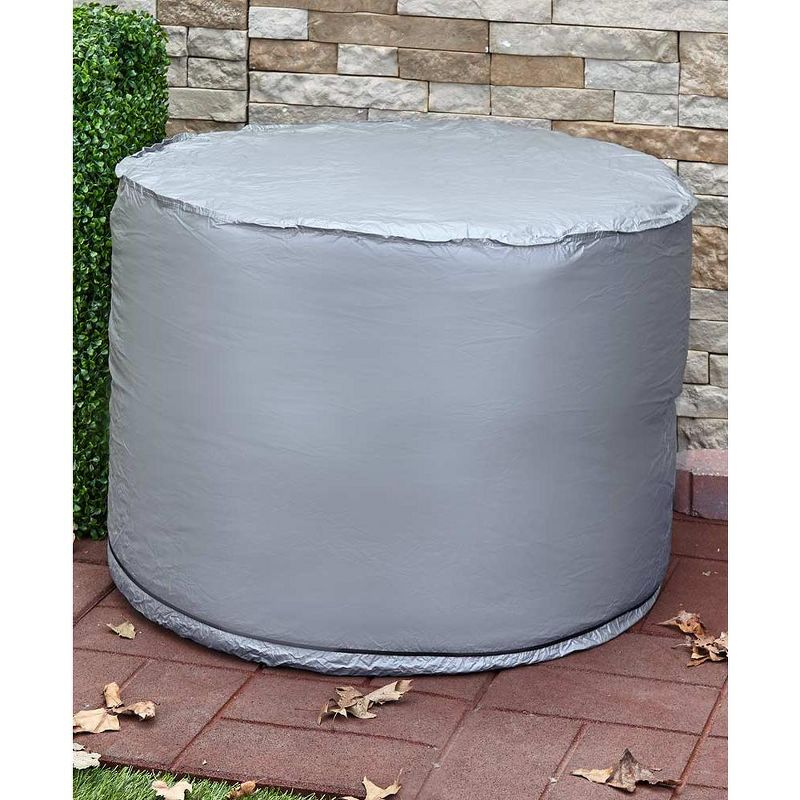 The Lakeside Collection Air Conditioner Covers for Outside Unit – Grey - Round