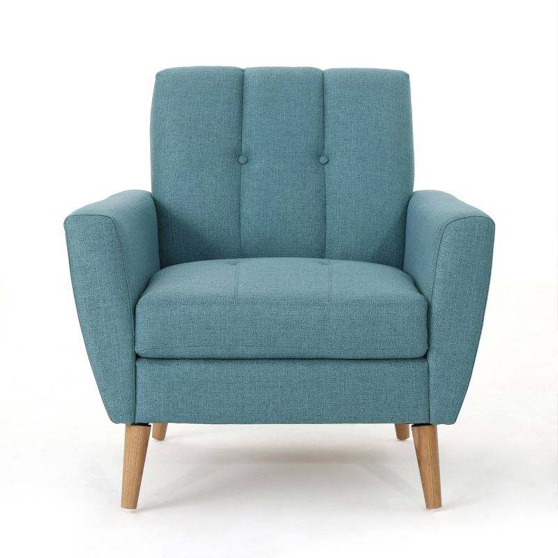 Christopher Knight Home Treston Mid Century Club Chair Blue: Upholstered Armchair, Reading Seat