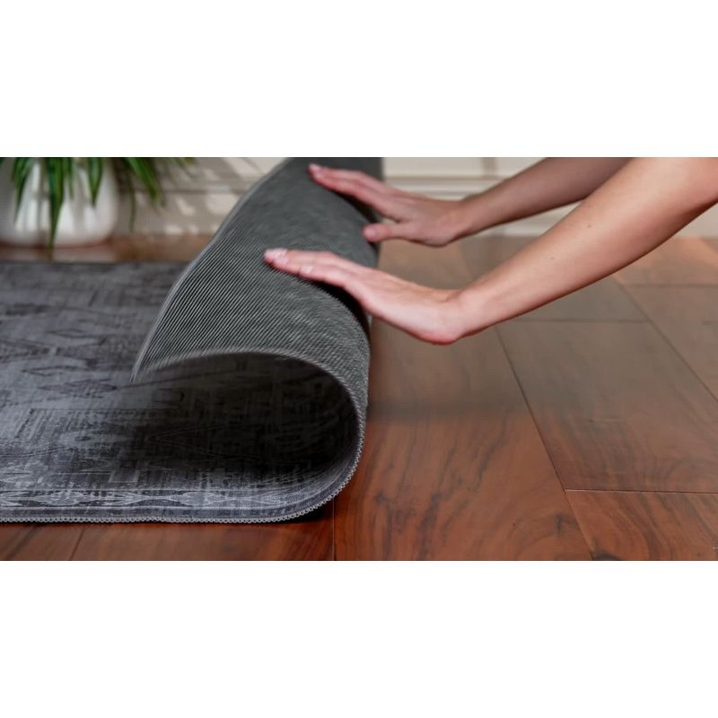 Tucson Vintage Persian TSN116 Power Loomed Machine Washable Skid-Resistant Indoor Accent Rug - Blue/Rust - 3'x5' - Safavieh