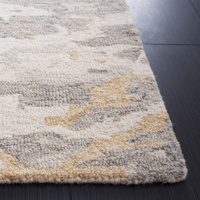 Abstract ABT465 Handmade Indoor Area Rug - Ivory/Grey - 6'x6' - Safavieh