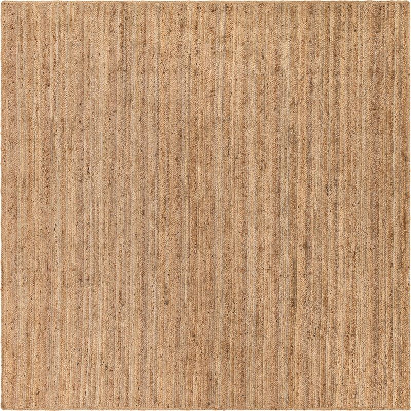 Unique Loom 10'x10' Braided Jute Dhaka Natural Indoor Area Rug