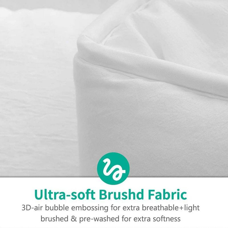 APSMILE Reversible All Season Ultra Soft Cloud Fluffy Plush Recycled Microfiber Down Alternative Full King Comforter Duvet Quilt, All White