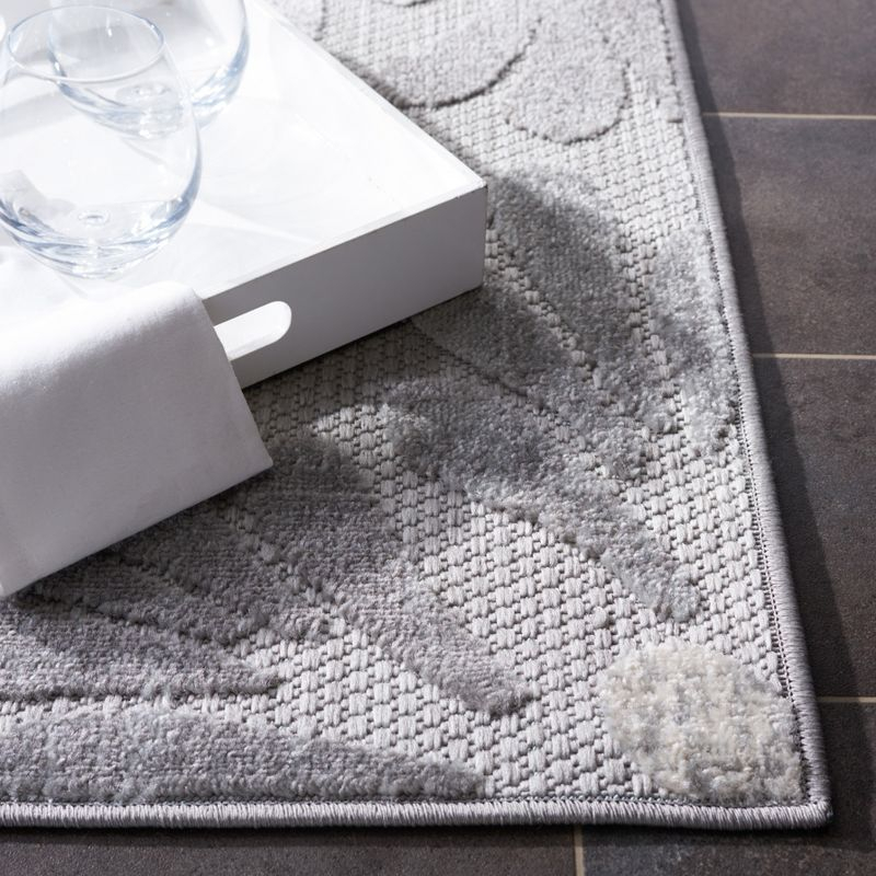 Cabana CBN800 Power Loomed Indoor and Outdoor Runner Rug - Grey/Blue - 2'x10' - Safavieh.