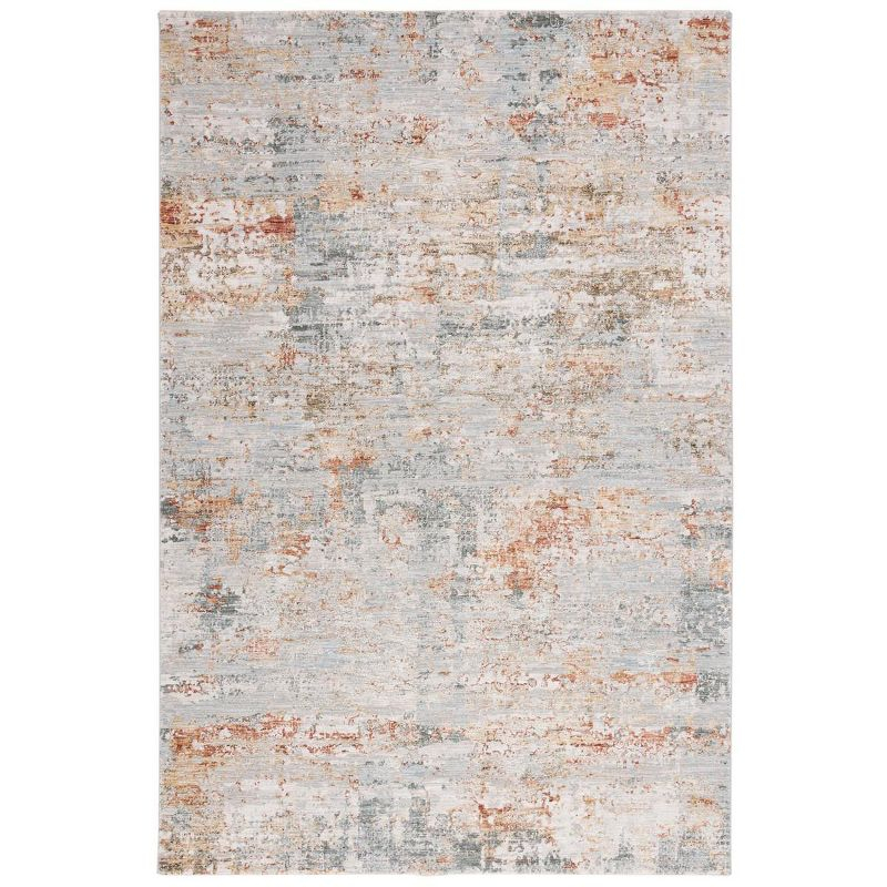 Adrianna ADN200 Machine Made Indoor Area Rug - Blue/Rust - 8'x10' - Safavieh
