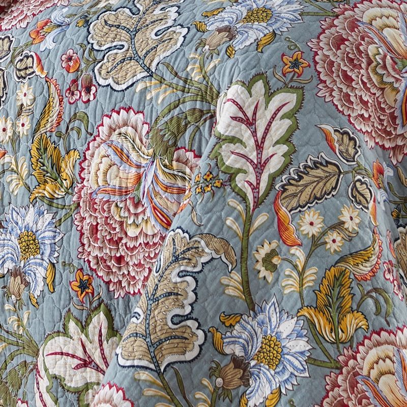 Angelica Floral Quilt Set - Full/Queen Quilt and Two Standard Pillow Shams  - Levtex Home