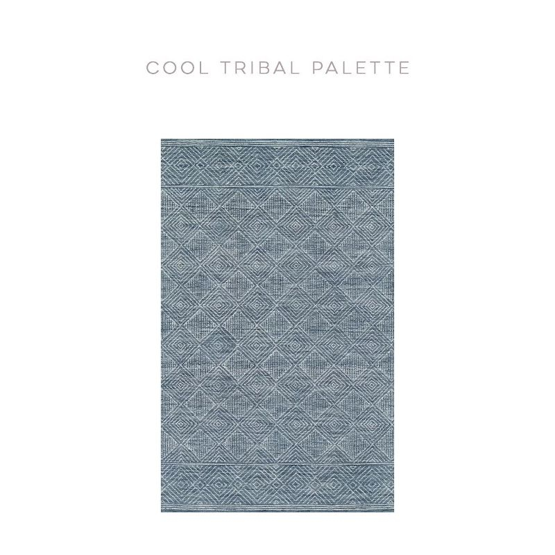 2'x3' Mallorca Paityn Accent Rug Gray - Momeni: Modern Geometric Wool, Low Pile, Handmade, Indoor Use, 1-Year Warranty