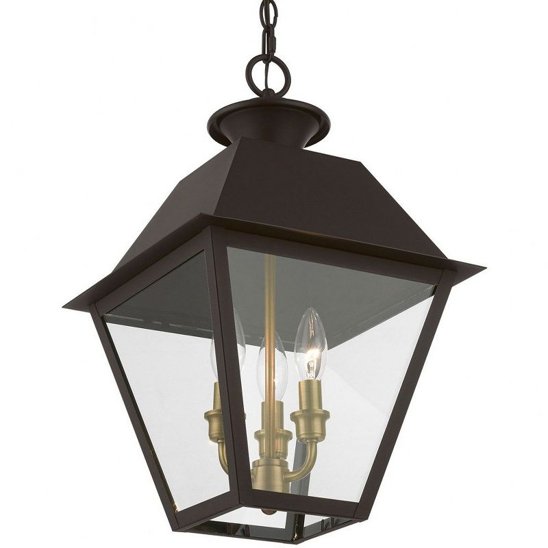 Livex Lighting Wentworth 3 - Light Pendant in  Bronze/Antique Brass