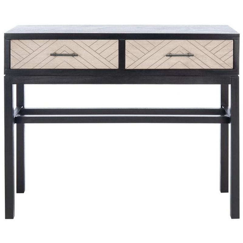 Ajana 2 Drawer Console Table - CNS5709B - Black - Safavieh