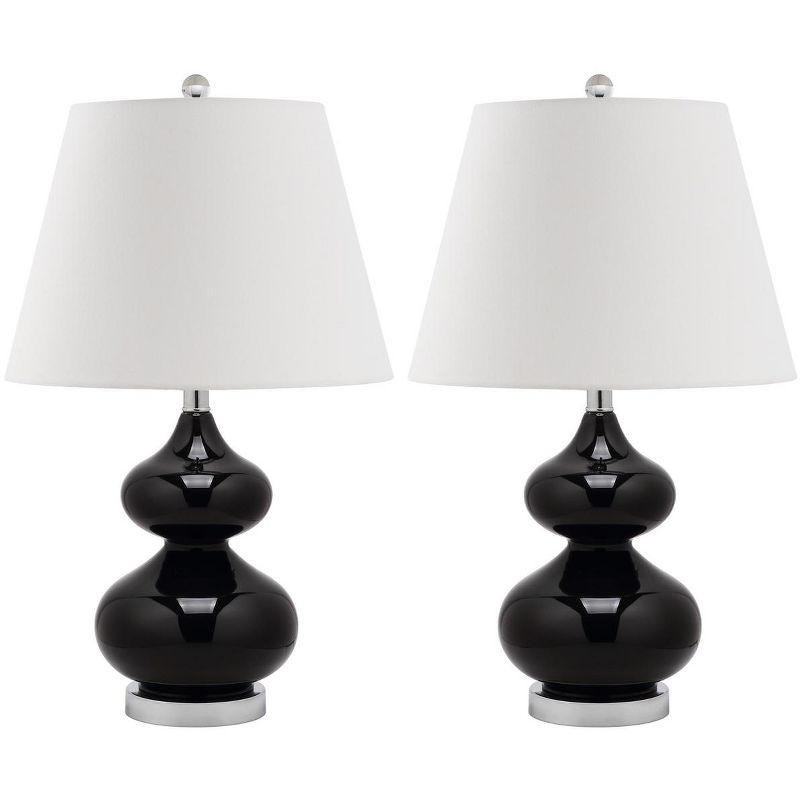 Eva Double Gourd Table Lamp (Set of 2) - Black - Safavieh.