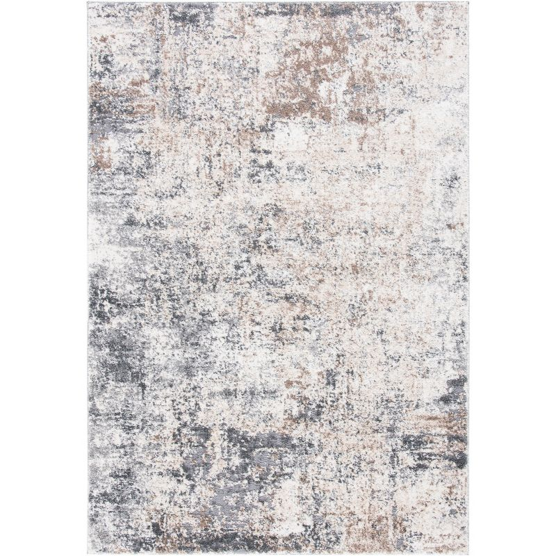 Aston ASN705 Power Loomed Indoor Accent Rug - Ivory/Grey - 4'x6' - Safavieh