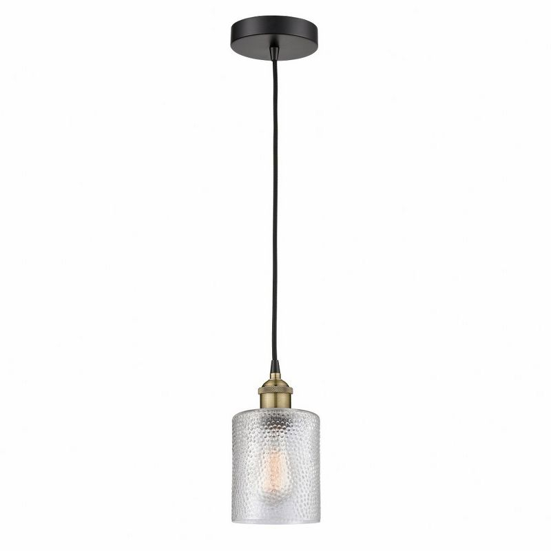 Innovations Lighting Cobbleskill 1 - Light Pendant in  Black Antique Brass
