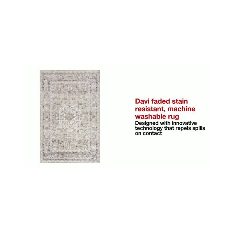 Nuloom Davi Faded Spill Proof Machine Washable Indoor Area Rug, 5' x 8', Dark Brown