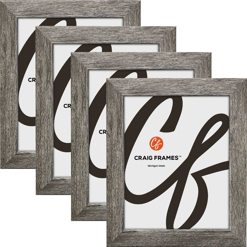 Bauhaus 8x10 inch Barnwood Gray Picture Frame, Set of 4