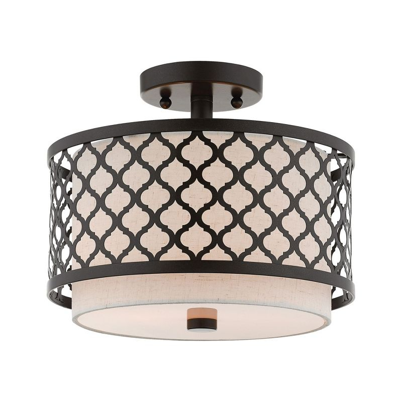 Livex Lighting Arabesque 2 - Light Semi-Flush Mount in  English Bronze