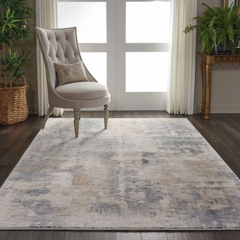 Nourison Rustic Textures Painterly Indoor Rug Beige/Grey 5'3" x 7'3"