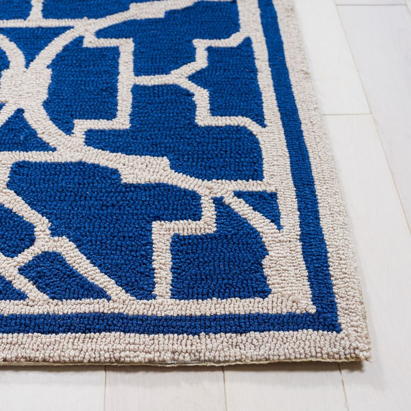 Four Seasons FRS397 Hand Hooked Accent Rug - Navy/Ivory - 2'3"x3'9" - Safavieh.
