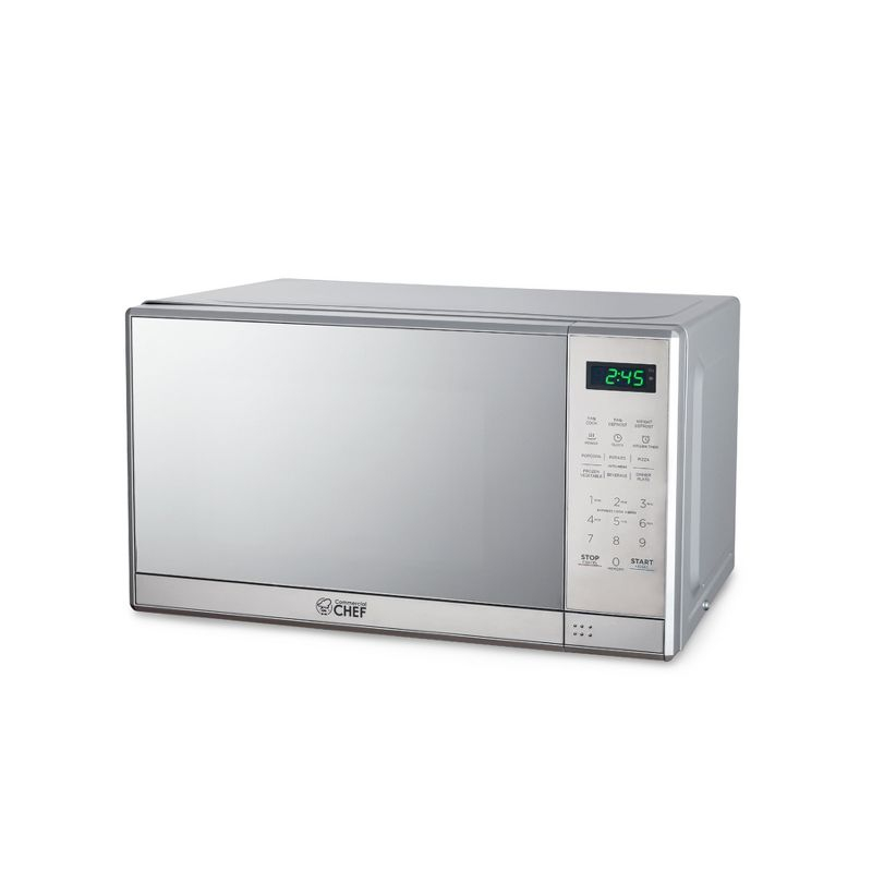 COMMERCIAL CHEF Countertop Microwave Oven 0.7 Cu. Ft. 700W, Stainless Steel