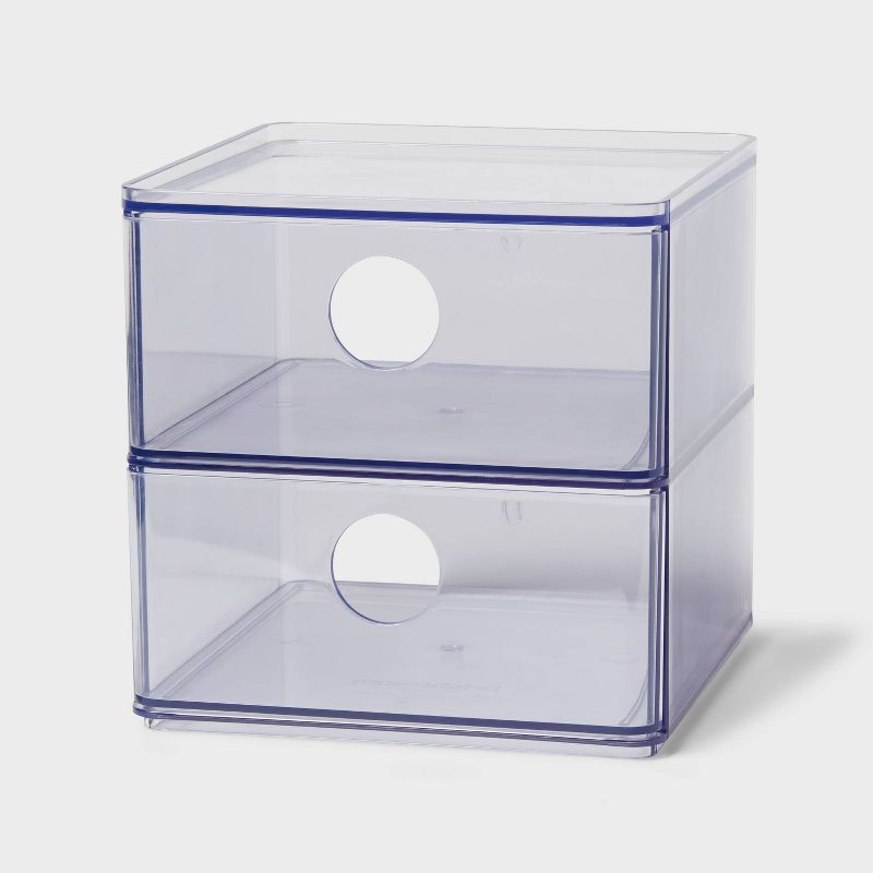 Clear Stackable Drawer - Brightroom™: Plastic Shower Organizer & Bath Caddy, 6"x6"x6"
