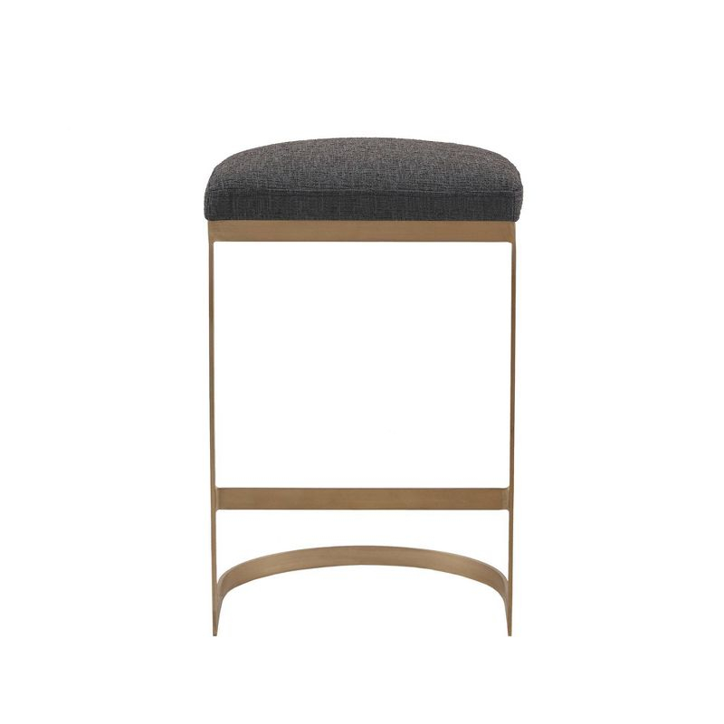 Eugene Counter Height Barstool: Upholstered Seat, Metal Base - Madison Park