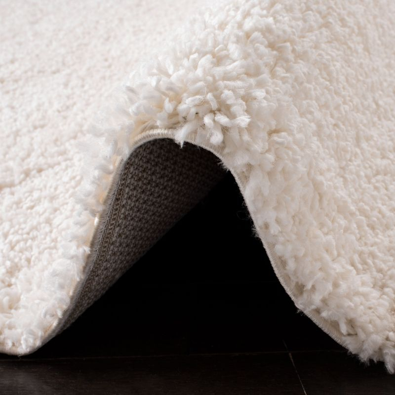 Fontana Shag 800 FNT800 Power Loomed Indoor Area Rug - Ivory - 4'x4' - Safavieh