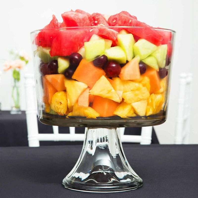 Anchor Hocking Presence Large Glass Footed Trifle Dessert Bowl with Clear Stand