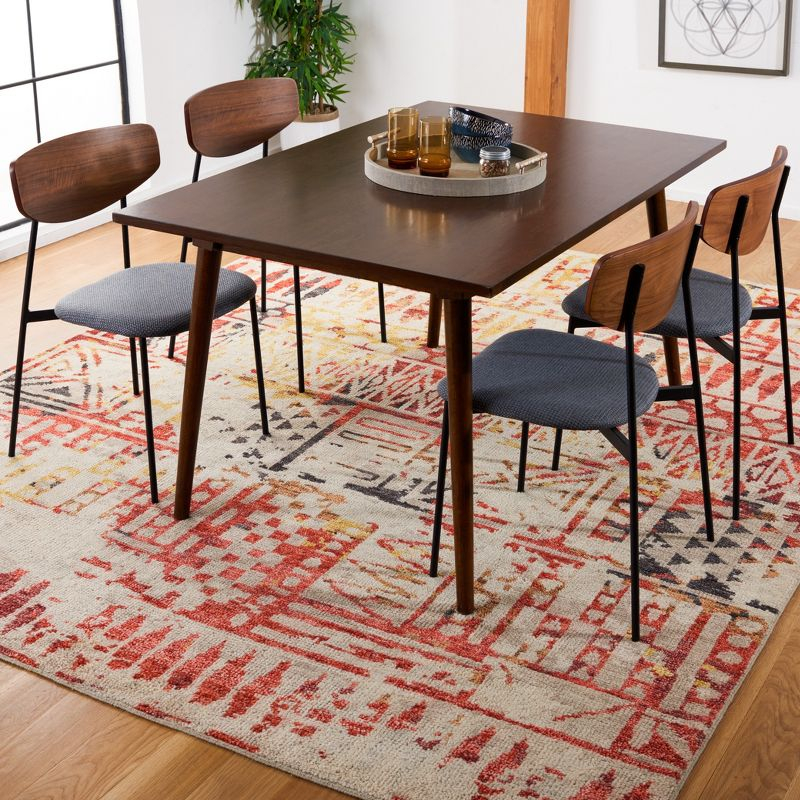 Safavieh Southwestern Hand Knotted 80% Wool And 20% Cotton Southwestern Rug