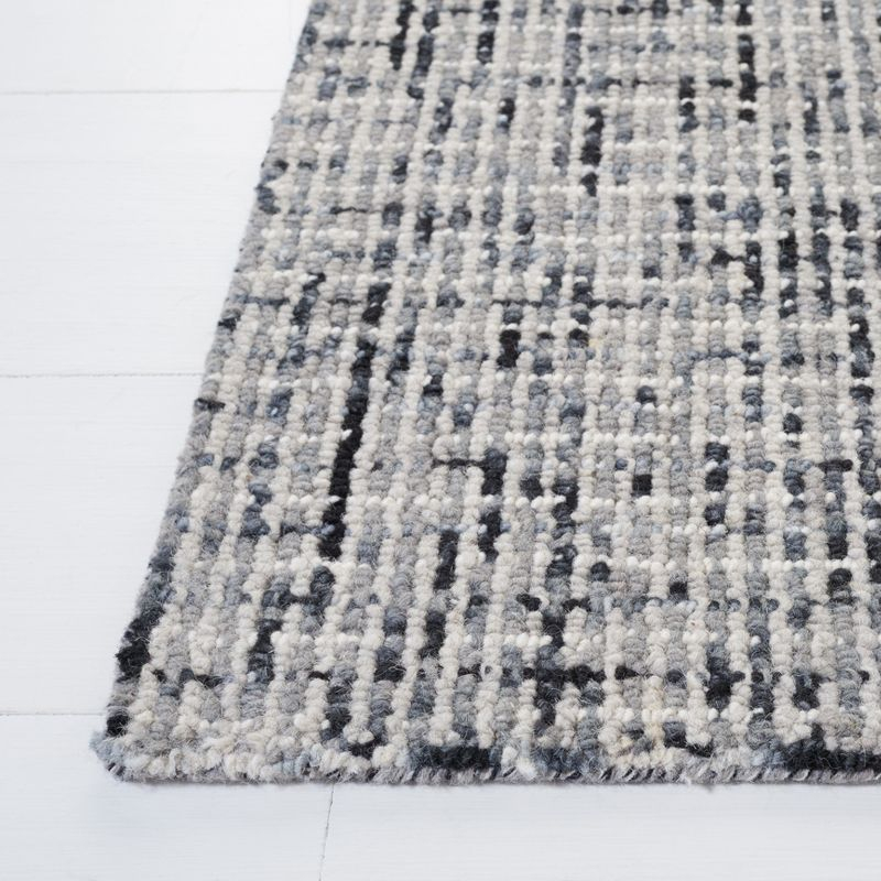 Abstract ABT468 Handmade Indoor Area Rug - Dark Grey/Ivory - 6'x9' - Safavieh