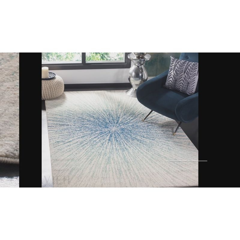 Evoke EVK228 Power Loomed Indoor Area Rug - Black/Ivory - 8'x10' - Safavieh