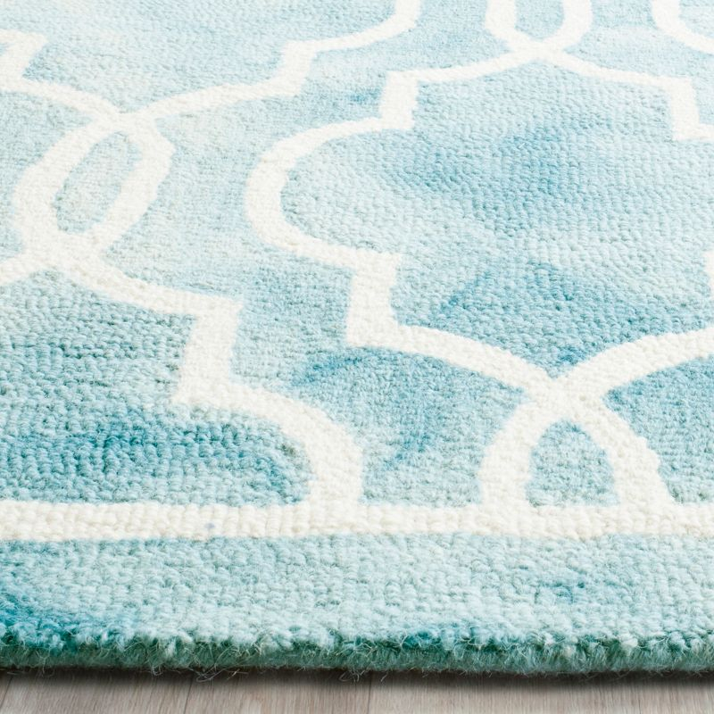 Dip Dye DDY539 Hand Tufted Indoor Accent Rug - Turquoise/Ivory - 4'x6' - Safavieh