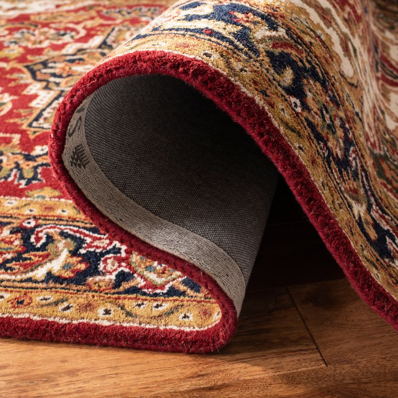 Classic CL763 Hand Tufted Accent Rug - Red/Navy - 2'3"x4' - Safavieh.